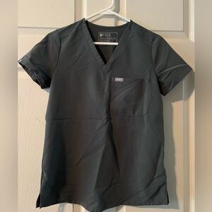 Figs V Neck XXS scrub top - hunter green